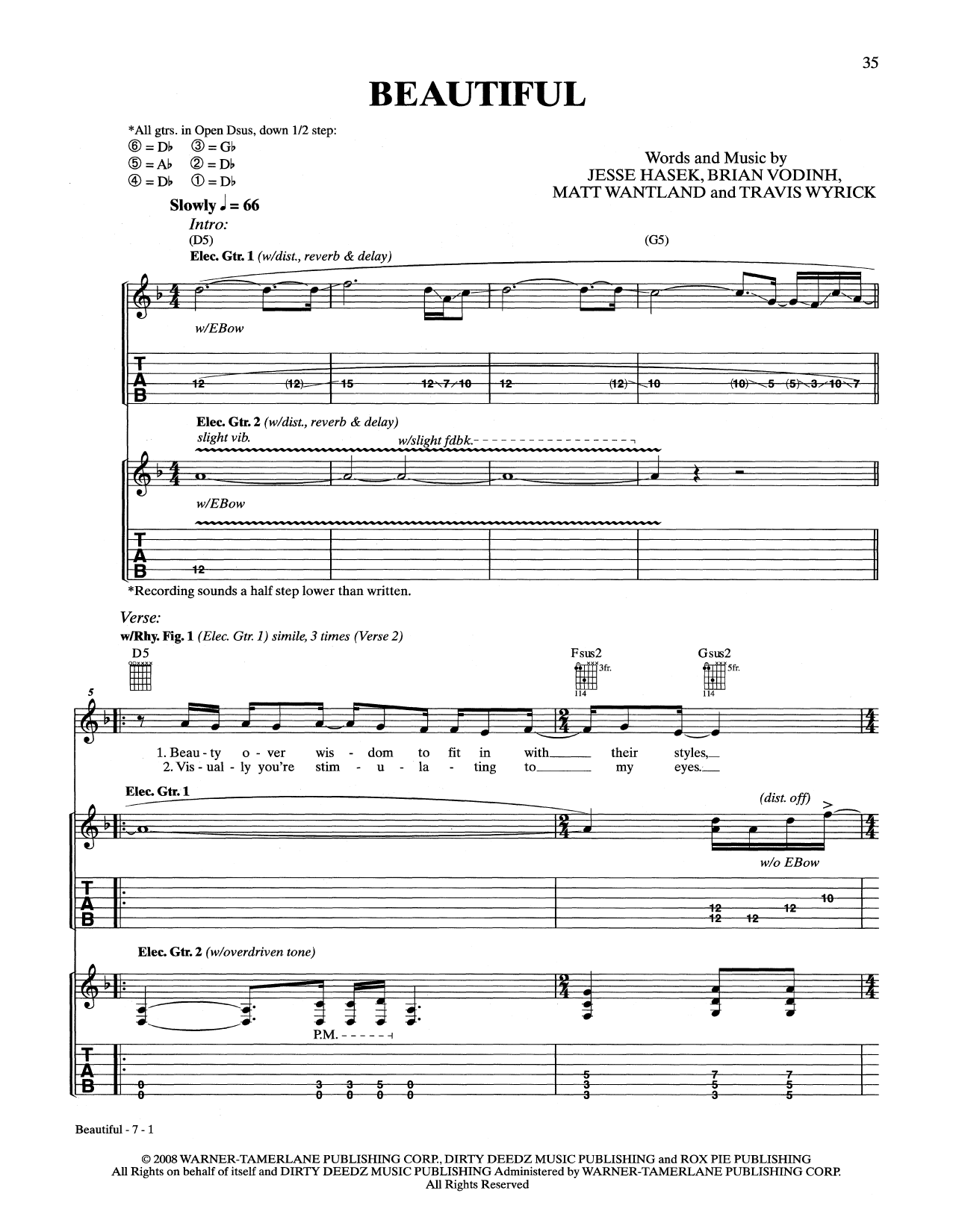 10 Years Beautiful Sheet Music Notes & Chords for Guitar Tab - Download or Print PDF
