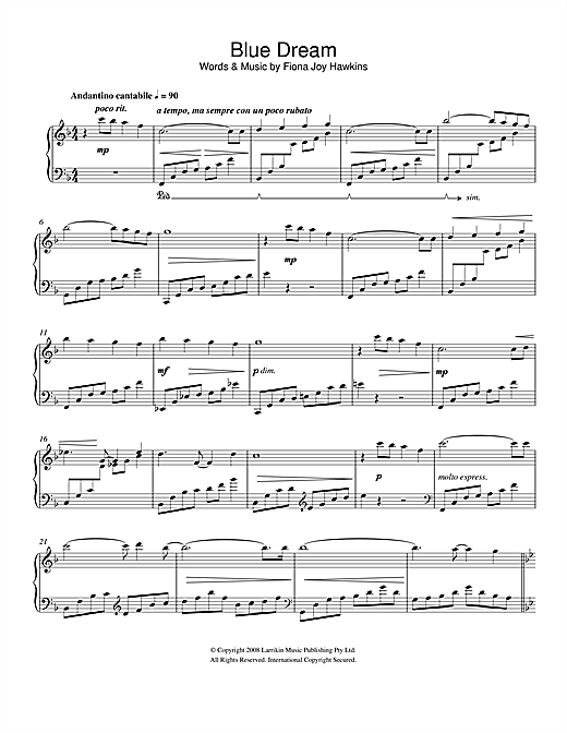 Preview Fiona Joy Blue Dream Pop sheet music, notes and chords for Piano, SKU: 102358 sheet music, piano notes, chords, guitar tabs, score, transpose, transcribe, how to play, guide, download, learn, tutorial, progression, song, artist, awards, billboard, mtv, vh1, tour, single, album, release