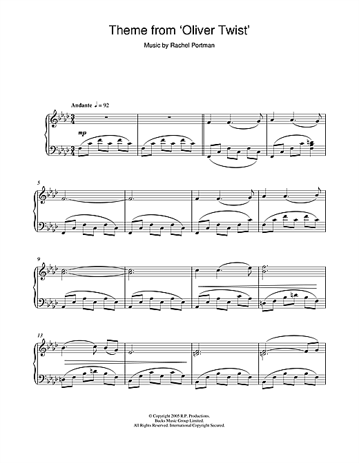 Preview Rachel Portman The Road To The Workhouse (from Oliver Twist) Film and TV sheet music, notes and chords for Piano, SKU: 105338 sheet music, piano notes, chords, guitar tabs, score, transpose, transcribe, how to play, guide, download, learn, tutorial, progression, song, artist, awards, billboard, mtv, vh1, tour, single, album, release