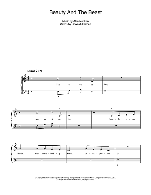 Preview Alan Menken Beauty And The Beast Musicals sheet music, notes and chords for 5-Finger Piano, SKU: 106442 sheet music, piano notes, chords, guitar tabs, score, transpose, transcribe, how to play, guide, download, learn, tutorial, progression, song, artist, awards, billboard, mtv, vh1, tour, single, album, release