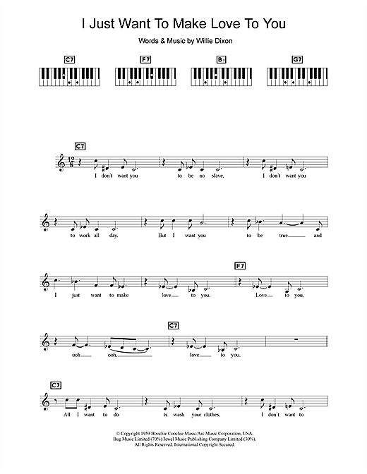 Etta James I Just Want To Make Love To You Sheet Music Notes Chords Download Soul Notes Keyboard Pdf Print