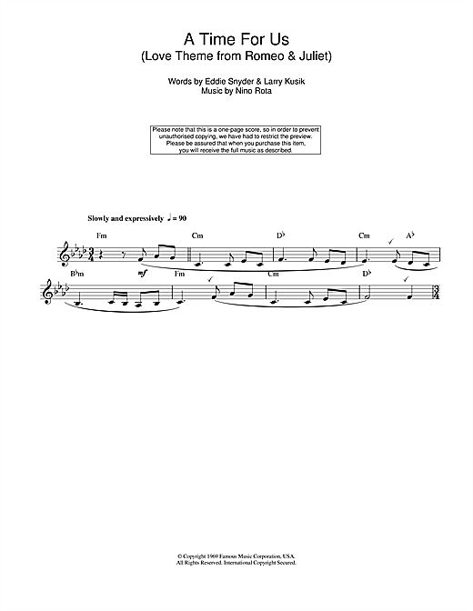 Nino Rota A Time For Us Love Theme From Romeo Juliet Sheet Music Notes Chords Download Film And Tv Notes Alto Saxophone Pdf Print Nino Rota A Time For Us Love Theme From Romeo Juliet Sheet Music Notes Chords Download Film And Tv Notes Alto Saxophone Pdf Print