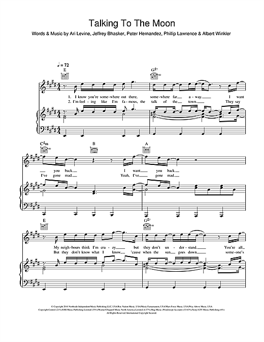 Talking To The Moon Flute Easy Key Of C Music Sheet Download Topmusicsheet Com