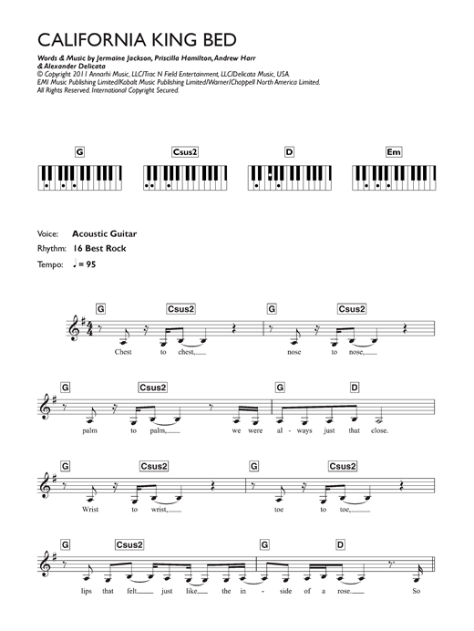 عيد الفصح رفض شكوى California King Bed Lyrics And Chords Cecilymorrison Com