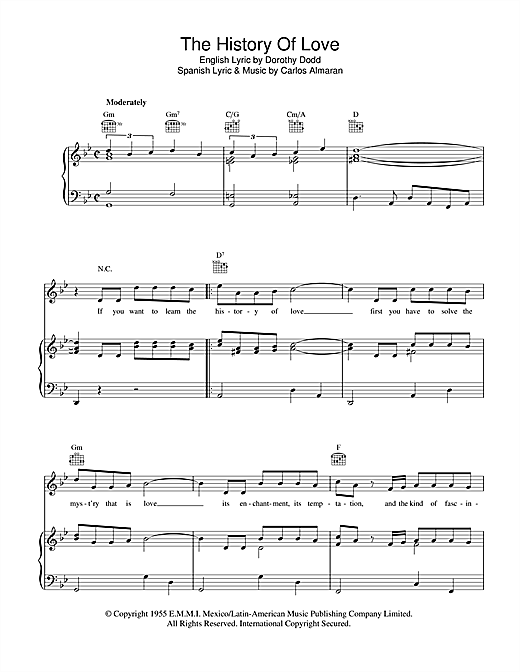 Carlos Almaran History Of Love Historia De Un Amor Sheet Music Download Pdf Score 110881