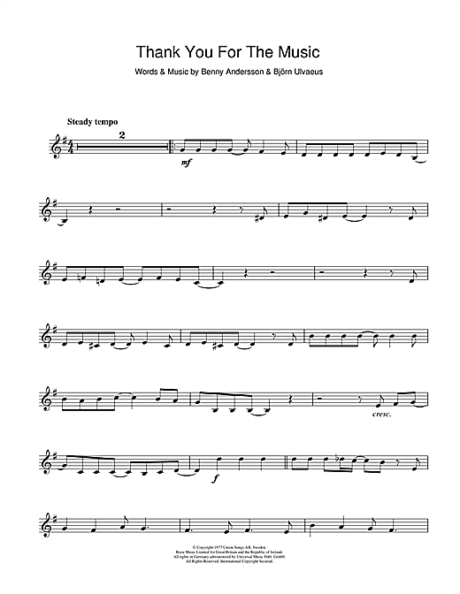 Abba Thank You For The Music Sheet Music Notes Chords Download Pop Notes Clarinet Pdf Print 1175 Abba Thank You For The Music Sheet Music Notes Chords Download Pop Notes Clarinet Pdf Print 1175