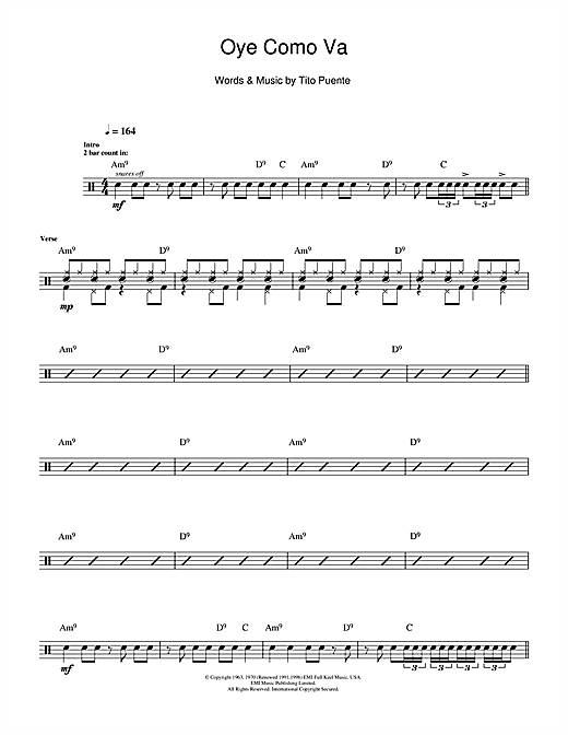 Tito Puente Oye Como Va Sheet Music Download Pdf Score 112263 Music notation created and shared online with flat. music notes room