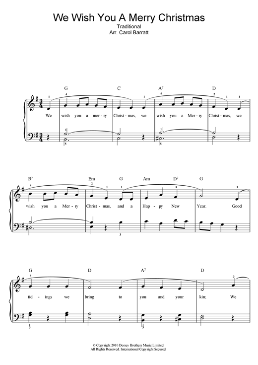 Wish You A Merry Christmas Piano We Wish You A Merry Christmas
