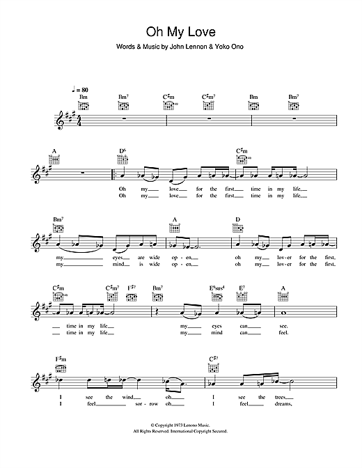 Oh My Love Chords