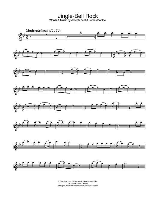 Bobby Helms Jingle Bell Rock Sheet Music Notes Chords Download Rock N Roll Notes Flute Pdf Print 113189