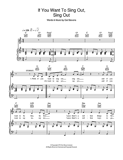 Cat Stevens If You Want To Sing Out Sing Out From The Musical