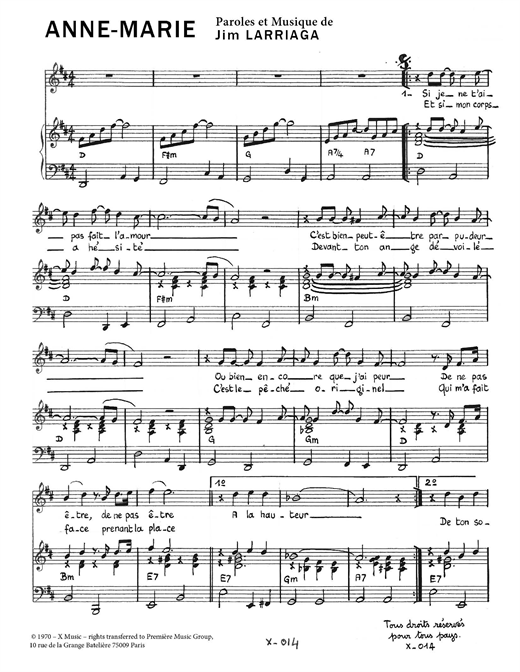 Jim Larriaga Anne Marie Sheet Music Notes Chords Download Pop