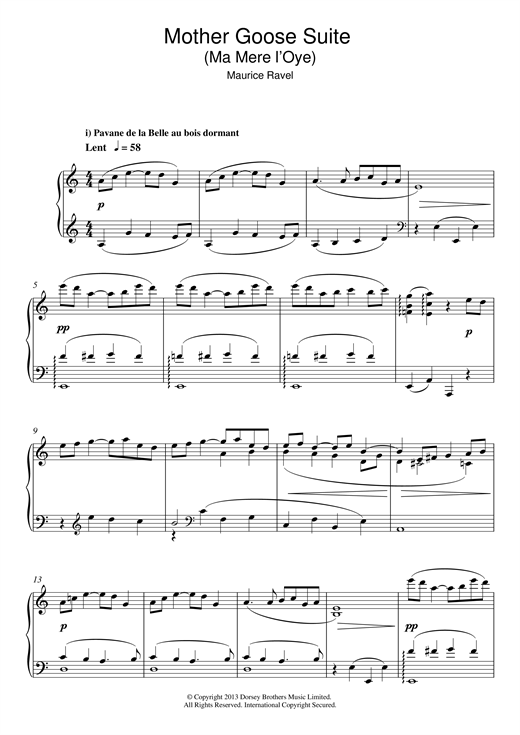 Preview Maurice Ravel Mother Goose Suite Classical sheet music, notes and chords for Piano, SKU: 117259 sheet music, piano notes, chords, guitar tabs, score, transpose, transcribe, how to play, guide, download, learn, tutorial, progression, song, artist, awards, billboard, mtv, vh1, tour, single, album, release