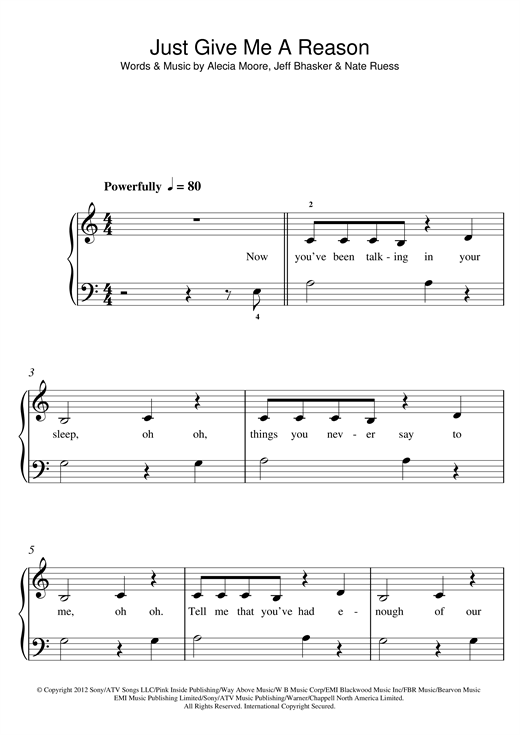 Just Give Me A Reason Chords 2yamaha Com