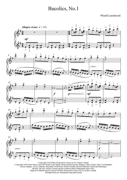 Preview Witold Lutoslawski Bucolics, No.1 Classical sheet music, notes and chords for Piano, SKU: 118520 sheet music, piano notes, chords, guitar tabs, score, transpose, transcribe, how to play, guide, download, learn, tutorial, progression, song, artist, awards, billboard, mtv, vh1, tour, single, album, release