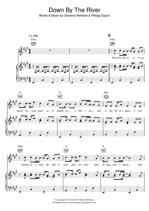 Milky Chance Down By The River Sheet Music Notes Chords