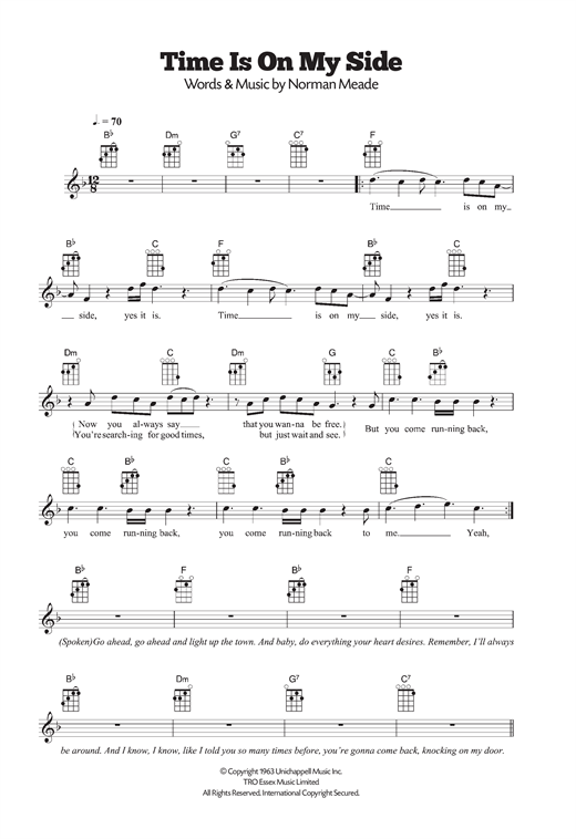 The Rolling Stones Time Is On My Side Sheet Music Notes Chords