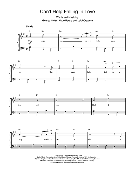 Preview UB40 Can't Help Falling Pop sheet music, notes and chords for Piano, Vocal & Guitar, SKU: 13912 Can't Help Falling sheet music