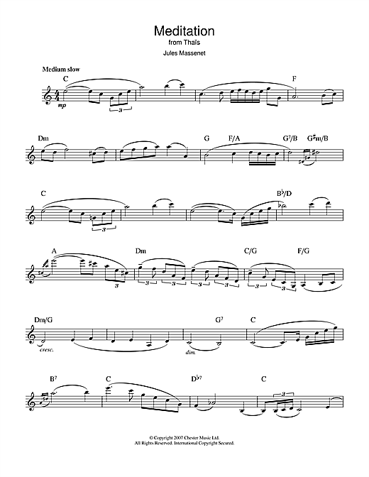 Preview Jules Massenet Meditation (from Thais) Classical sheet music, notes and chords for Melody Line & Chords, SKU: 14110 sheet music, piano notes, chords, guitar tabs, score, transpose, transcribe, how to play, guide, download, learn, tutorial, progression, song, artist, awards, billboard, mtv, vh1, tour, single, album, release