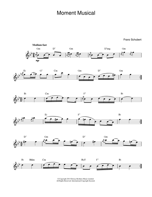 Preview Franz Schubert Moments Musicaux, No.3, Op.94 Classical sheet music, notes and chords for Melody Line & Chords, SKU: 14111 sheet music, piano notes, chords, guitar tabs, score, transpose, transcribe, how to play, guide, download, learn, tutorial, progression, song, artist, awards, billboard, mtv, vh1, tour, single, album, release