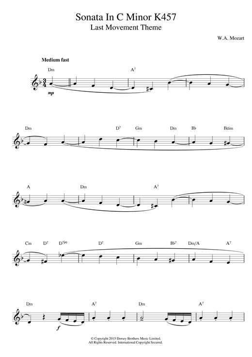 Preview Wolfgang Amadeus Mozart Sonata In C Minor Classical sheet music, notes and chords for Melody Line & Chords, SKU: 14118 sheet music, piano notes, chords, guitar tabs, score, transpose, transcribe, how to play, guide, download, learn, tutorial, progression, song, artist, awards, billboard, mtv, vh1, tour, single, album, release