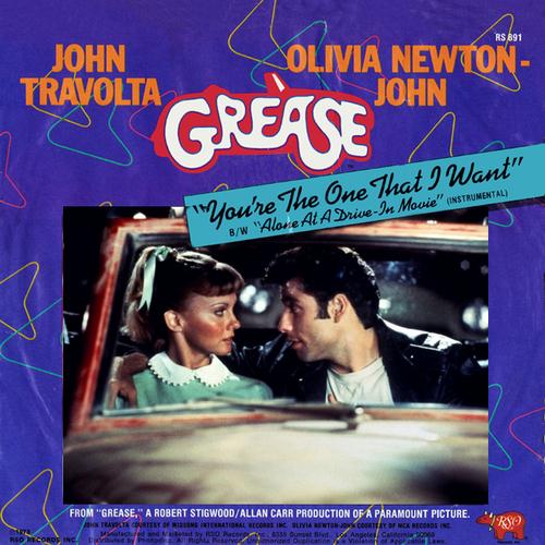 Olivia Newton-John and Joh Olivia Newton-John and John Travolta, You're The One That I Want (from Grease), Melody Line, Lyrics & Chords