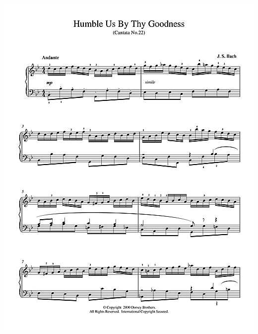 Preview J.S. Bach Humble Us By Thy Goodness Classical sheet music, notes and chords for Piano, SKU: 15358 sheet music, piano notes, chords, guitar tabs, score, transpose, transcribe, how to play, guide, download, learn, tutorial, progression, song, artist, awards, billboard, mtv, vh1, tour, single, album, release