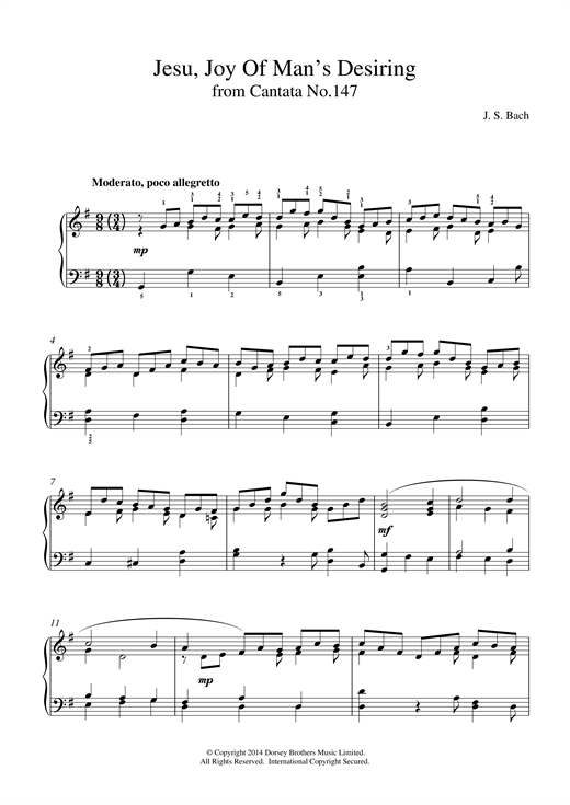 Preview J.S. Bach Jesu, Joy Of Man's Desiring (from Cantata 147) Classical sheet music, notes and chords for Piano, SKU: 15362 sheet music, piano notes, chords, guitar tabs, score, transpose, transcribe, how to play, guide, download, learn, tutorial, progression, song, artist, awards, billboard, mtv, vh1, tour, single, album, release