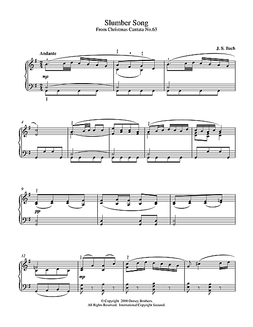 Preview J.S. Bach Slumber Song Classical sheet music, notes and chords for Piano, SKU: 15375 sheet music, piano notes, chords, guitar tabs, score, transpose, transcribe, how to play, guide, download, learn, tutorial, progression, song, artist, awards, billboard, mtv, vh1, tour, single, album, release