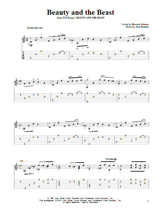 Preview Alan Menken Beauty And The Beast Pop sheet music, notes and chords for Guitar Tab, SKU: 155025 sheet music, piano notes, chords, guitar tabs, score, transpose, transcribe, how to play, guide, download, learn, tutorial, progression, song, artist, awards, billboard, mtv, vh1, tour, single, album, release