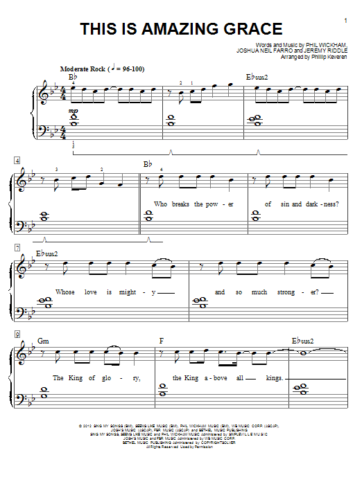 Phillip Keveren This Is Amazing Grace Sheet Music Notes Chords Download Religious Notes Easy Piano Pdf Print