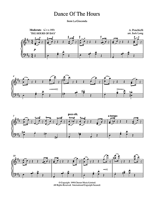 Preview Amilcare Ponchielli Dance Of The Hours (from La Gioconda) Classical sheet music, notes and chords for Piano, SKU: 15667 sheet music, piano notes, chords, guitar tabs, score, transpose, transcribe, how to play, guide, download, learn, tutorial, progression, song, artist, awards, billboard, mtv, vh1, tour, single, album, release