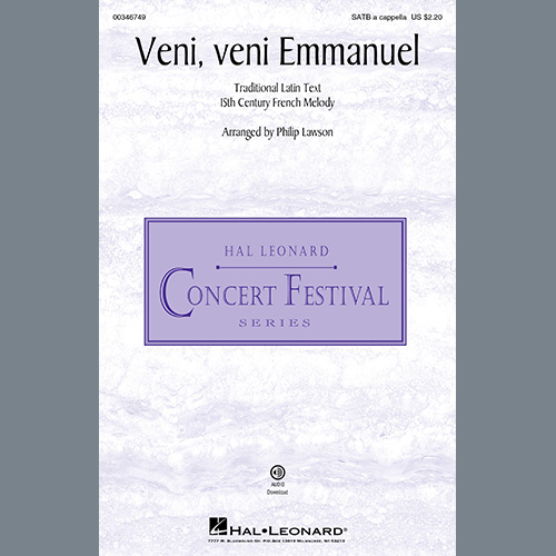 15th Century French Melody, Veni, Veni Emmanuel (arr. Philip Lawson), SATB Choir
