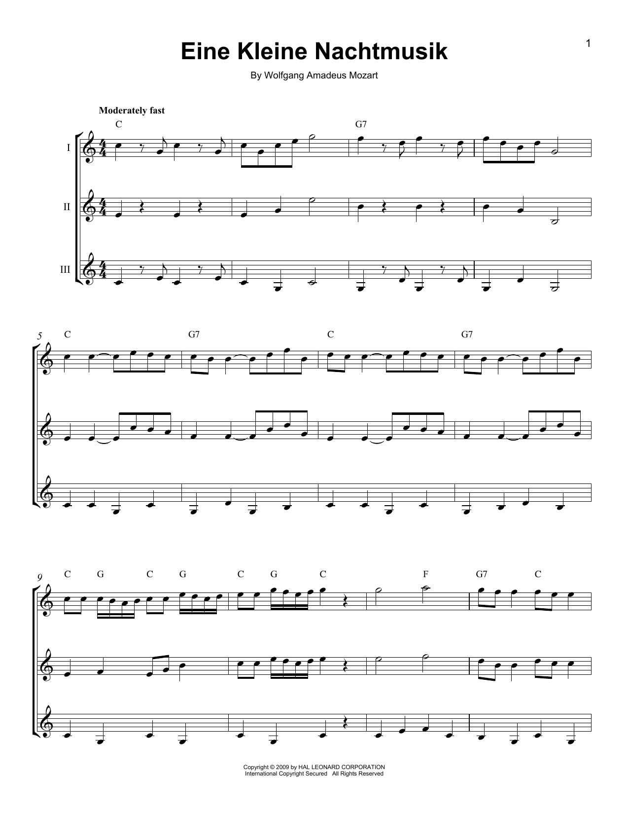 Learn Wolfgang Amadeus Mozart Eine Kleine Nachtmusik sheet music notes, cho...