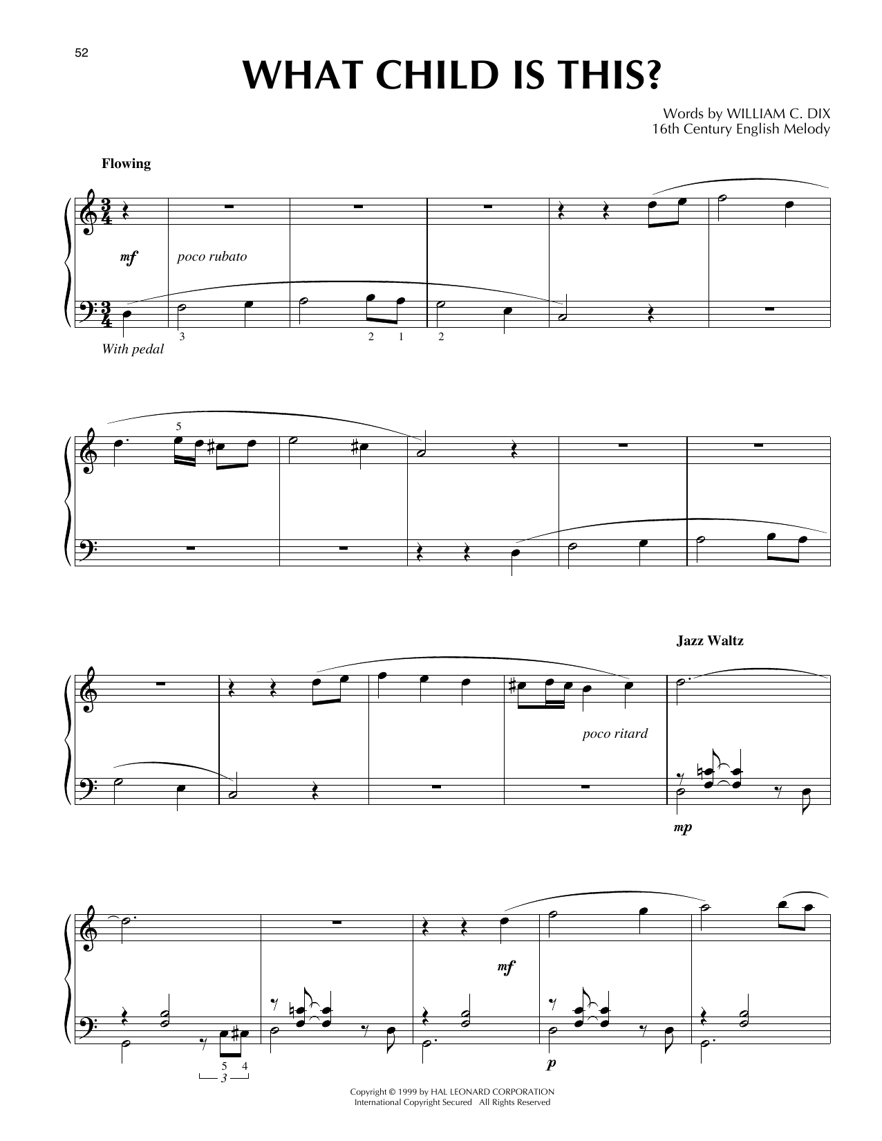 16th Century English Melody What Child Is This? [Jazz version] (arr. Frank Mantooth) Sheet Music Notes & Chords for Piano Solo - Download or Print PDF