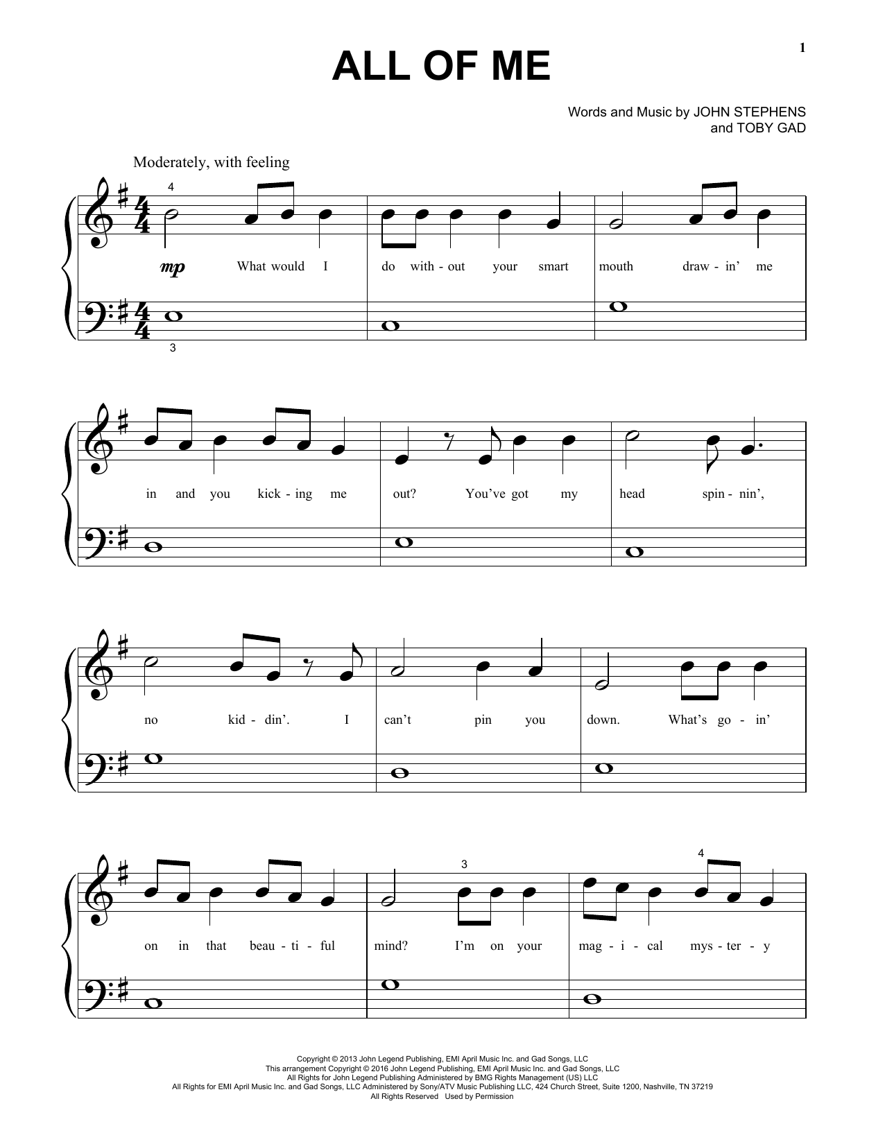 John Legend All Of Me Sheet Music Notes Chords Download Pop Notes Piano Big Notes Pdf Print