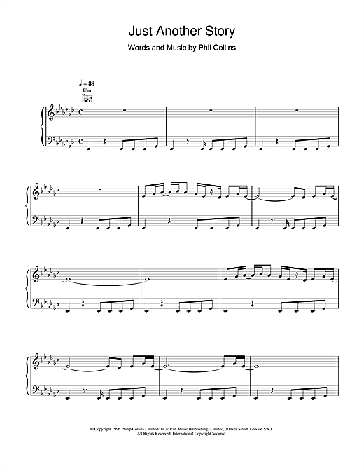 Preview Phil Collins Just Another Story Rock sheet music, notes and chords for Violin, SKU: 17661 sheet music, piano notes, chords, guitar tabs, score, transpose, transcribe, how to play, guide, download, learn, tutorial, progression, song, artist, awards, billboard, mtv, vh1, tour, single, album, release
