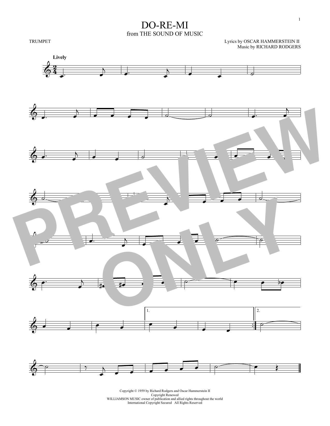 Rodgers & Hammerstein Do-Re-Mi Sheet Music Notes & Chords for Trumpet - Download or Print PDF