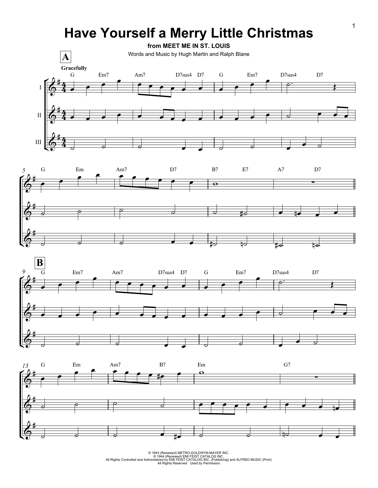 Hugh Martin Have Yourself A Merry Little Christmas Sheet Music Notes & Chords for Ukulele Ensemble - Download or Print PDF