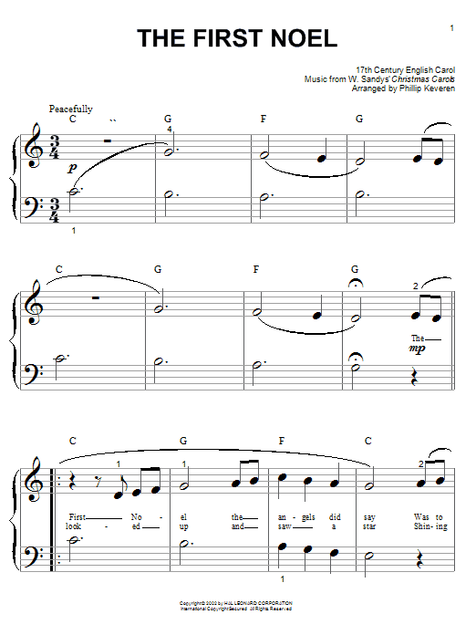 The First Noel sheet music