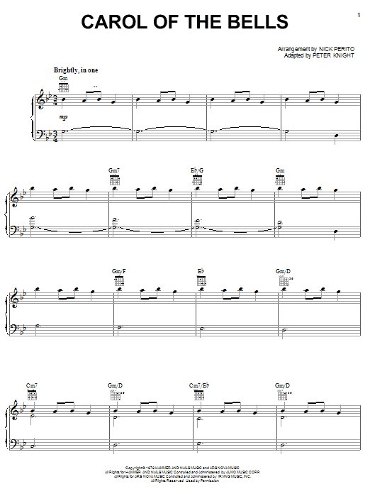Preview Carpenters Carol Of The Bells Folk sheet music, notes and chords for Piano, SKU: 18048 sheet music, piano notes, chords, guitar tabs, score, transpose, transcribe, how to play, guide, download, learn, tutorial, progression, song, artist, awards, billboard, mtv, vh1, tour, single, album, release