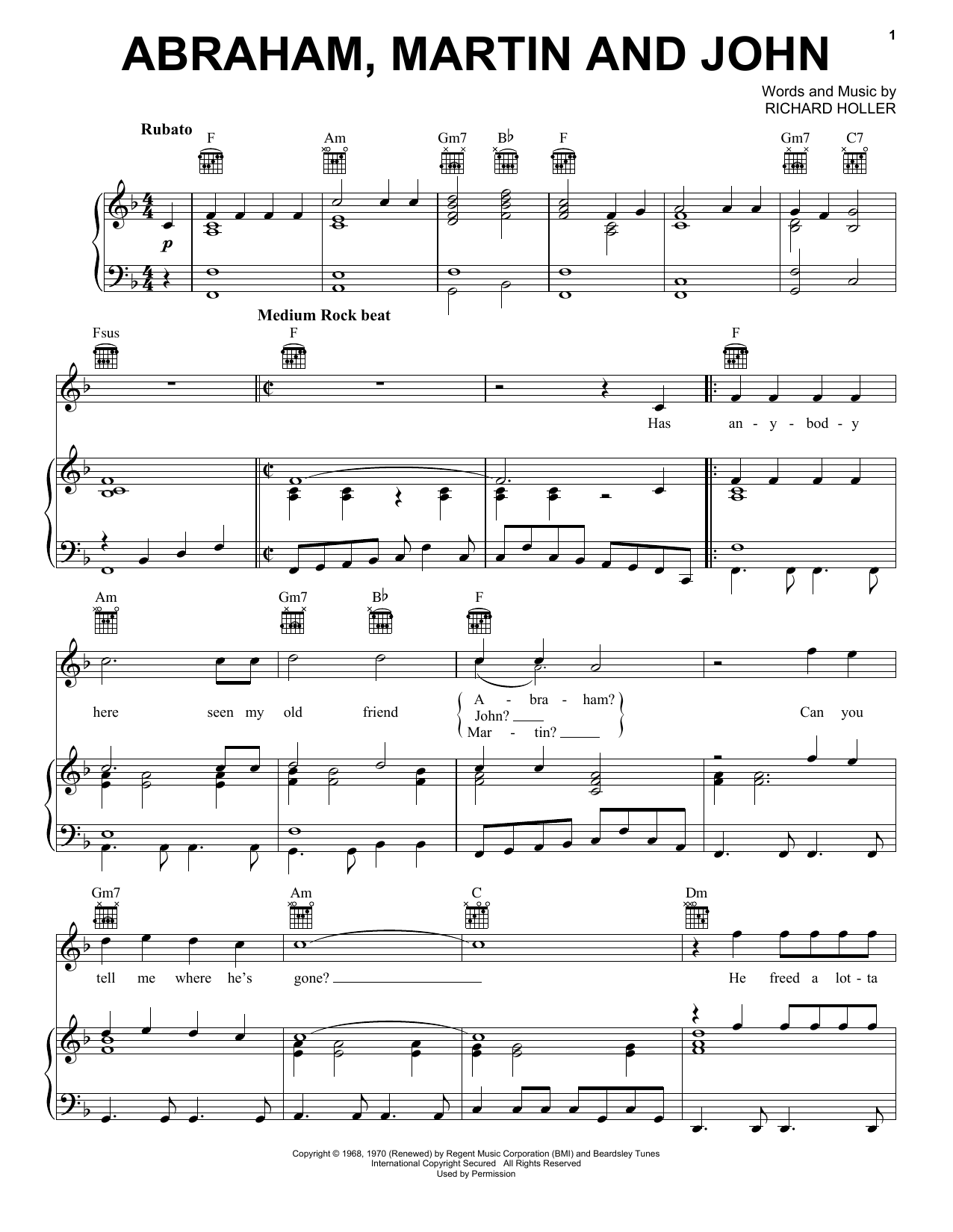 Preview Dion Abraham, Martin And John Rock sheet music, notes and chords for Piano, Vocal & Guitar (Right-Hand Melody), SKU: 18173 sheet music, piano notes, chords, guitar tabs, score, transpose, transcribe, how to play, guide, download, learn, tutorial, progression, song, artist, awards, billboard, mtv, vh1, tour, single, album, release