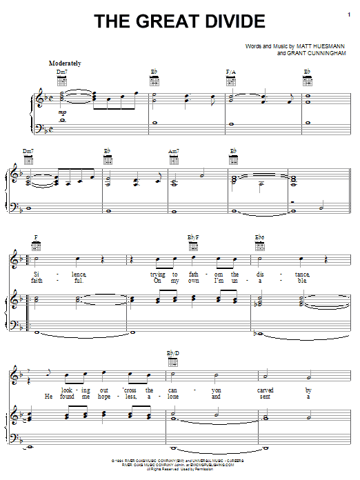 Preview Point Of Grace The Great Divide Pop sheet music, notes and chords for Piano, Vocal & Guitar (Right-Hand Melody), SKU: 18188 sheet music, piano notes, chords, guitar tabs, score, transpose, transcribe, how to play, guide, download, learn, tutorial, progression, song, artist, awards, billboard, mtv, vh1, tour, single, album, release
