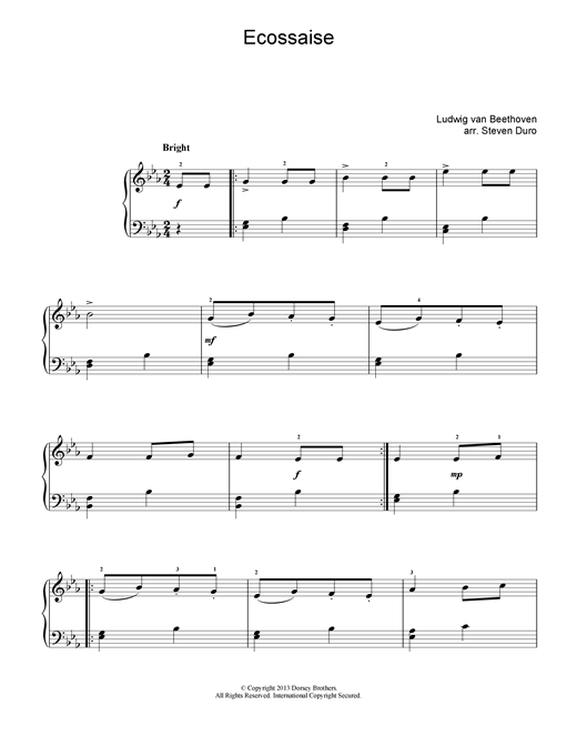 Preview Ludwig van Beethoven Ecossaise Classical sheet music, notes and chords for Piano, SKU: 18411 sheet music, piano notes, chords, guitar tabs, score, transpose, transcribe, how to play, guide, download, learn, tutorial, progression, song, artist, awards, billboard, mtv, vh1, tour, single, album, release