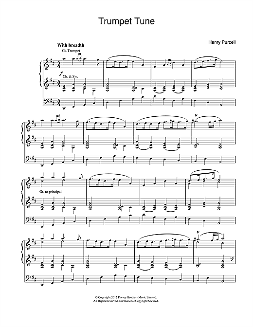 Preview Henry Purcell Trumpet Tune Classical sheet music, notes and chords for Organ, SKU: 18539 sheet music, piano notes, chords, guitar tabs, score, transpose, transcribe, how to play, guide, download, learn, tutorial, progression, song, artist, awards, billboard, mtv, vh1, tour, single, album, release