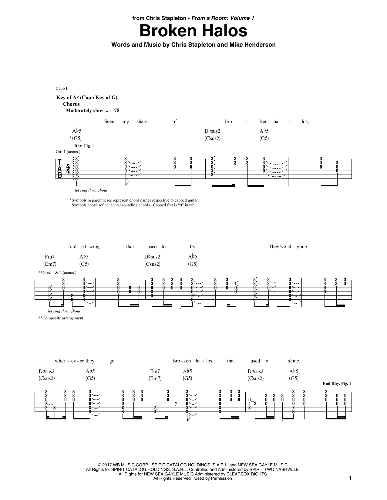 Chris Stapleton Broken Halos Sheet Music Notes Chords Chris Stapleton Broken Halos Sheet