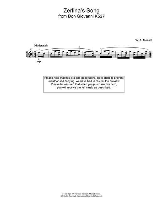 Preview Wolfgang Amadeus Mozart Zerlina's Song From Don Giovanni K527 Classical sheet music, notes and chords for Piano, SKU: 18708 sheet music, piano notes, chords, guitar tabs, score, transpose, transcribe, how to play, guide, download, learn, tutorial, progression, song, artist, awards, billboard, mtv, vh1, tour, single, album, release