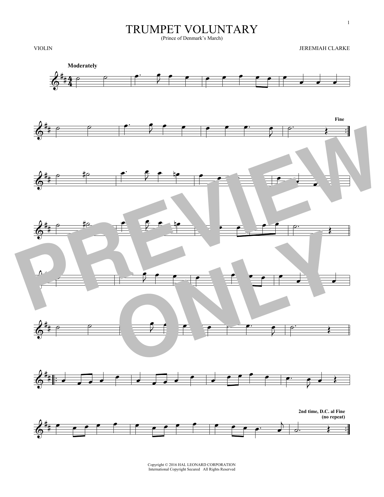 Preview Jeremiah Clarke Trumpet Voluntary Weddings sheet music, notes and chords for Violin, SKU: 192663 sheet music, piano notes, chords, guitar tabs, score, transpose, transcribe, how to play, guide, download, learn, tutorial, progression, song, artist, awards, billboard, mtv, vh1, tour, single, album, release