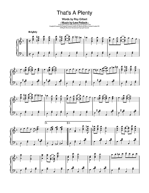 Preview Roy Gilbert That's A Plenty Classics sheet music, notes and chords for Piano, SKU: 19266 sheet music, piano notes, chords, guitar tabs, score, transpose, transcribe, how to play, guide, download, learn, tutorial, progression, song, artist, awards, billboard, mtv, vh1, tour, single, album, release