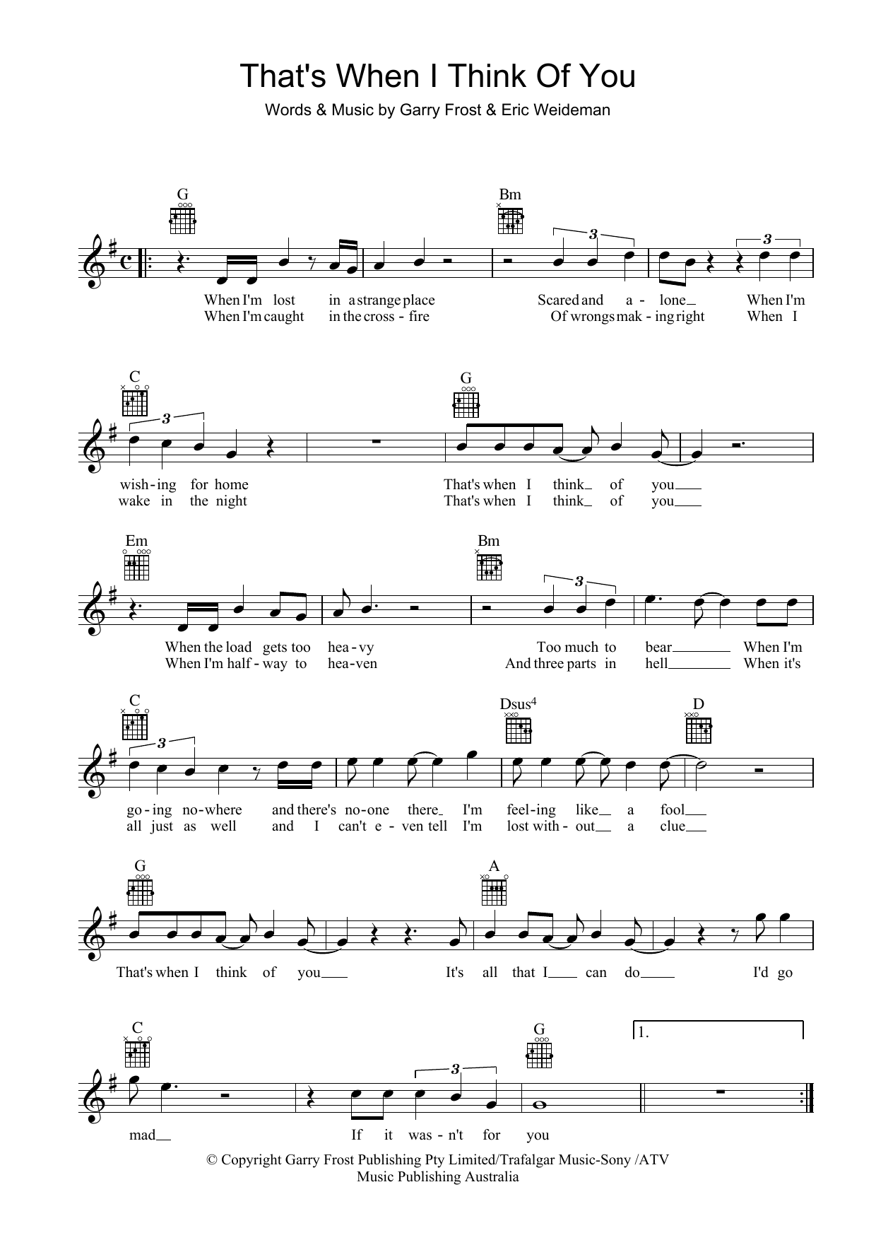 1927 That's When I Think Of You Sheet Music Notes & Chords for Ukulele - Download or Print PDF